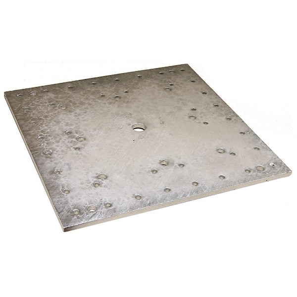 Super Anchor Safety 52 Bolt Hole Raw 16"x16"x3/8" Backer Plate. Use with all stock CRA 8, 12 & 18 w/52 Hole Base Plate 1084-BPR - main